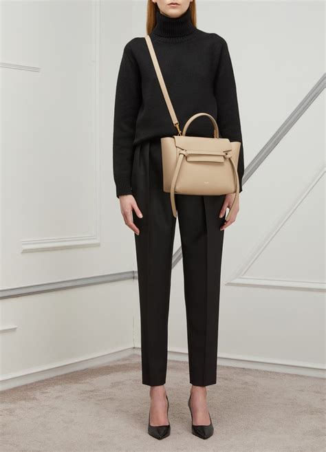 celine micro belt bag on model